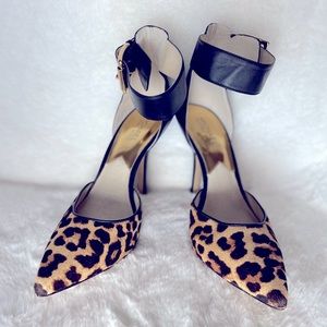 Michael Kors Cheetah print ankle strap stiletto